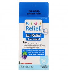 Homeolab USA Kids Relief Earache for Kids 0-9 Grape Flavor 0.85 fl oz (25 ml)