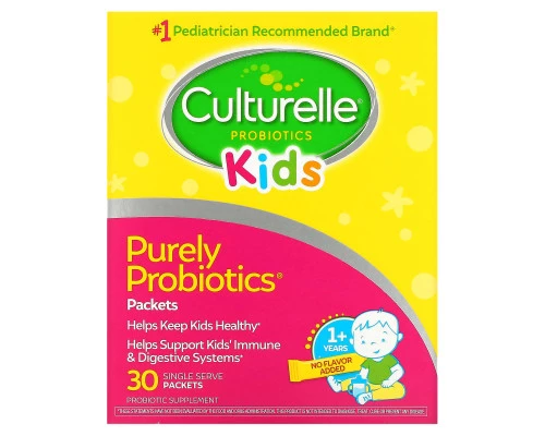 Culturelle, Для детей, ежедневный пробиотик, без ароматизаторов, 30 отдельных порционных пакетиков Culturelle, Для детей, ежедневный пробиотик, без ароматизаторов, 30 отдельных порционных пакетиков