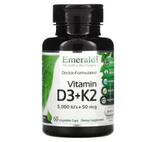 Emerald Laboratories, Vitamin D3 + K2, 60 Vegetable Caps