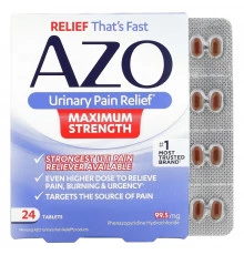 Azo Urinary Pain Relief Maximum Strength 24 Tablets
