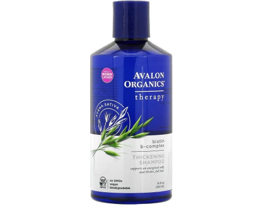 Avalon Organics Биотин B-комплекс шампунь для повышения густоты волос 14 жидких унций (414 мл)