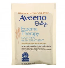 Aveeno Для детей лечение экземы успокаивающая ванна без запаха 5 пакетов для ванны 3.75 унций (106 г)