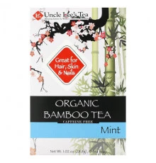 Травяные сборы и чаи Uncle Lee's Tea, Органический бамбуковый чай, мята, без кофеина, 18 чайных пакетиков, 28,8 г (1,02 унции)