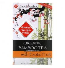 Травяные сборы и чаи Uncle Lee's Tea, органический чай из бамбука и экзотических фруктов, без кофеина, 18 чайных пакетиков, 28,8 г (1,02 унции)