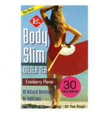 Травяные сборы и чаи Uncle Lee's Tea, Body Slim Dieter Tea, клюква, 30 чайных пакетиков, 60 г (2,12 унции)