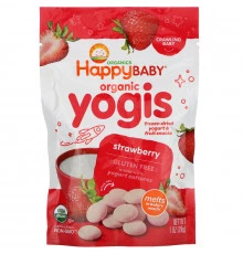 Nurture Inc. (Happy Baby) happyyogis Йогуртово-фруктовые снэки со вкусом клубники 1 унция (28 г)