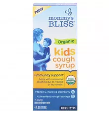 Mommy's Bliss, Kids, Organic Cough Syrup + Immunity Support, 4 fl oz (120 ml)