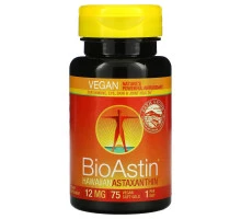 Nutrex Hawaii BioAstin Гавайский астаксантин 12 мг 75 веганских капсул