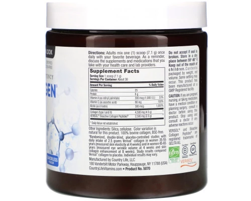 Country Life, Maxi-Collagen, витамины C и A плюс биотин, высокоэффективный порошок без запаха, 7.5 унций (213 г) Country Life, Maxi-Collagen, витамины C и A плюс биотин, высокоэффективный порошок без запаха, 7.5 унций (213 г)