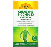 Country Life, Коферментный комплекс витаминов группы B, улучшенная формула, 60 растительных капсул