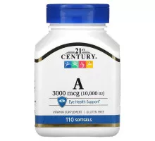 21st Century Health Care Витамин  A 10000 МЕ 110 гелевых капсул