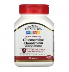 21st Century, Glucosamine / Chondroitin, Triple Strength, 60 Tablets