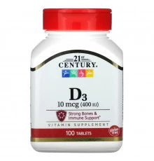 21st Century Health Care D-400 100 таблеток