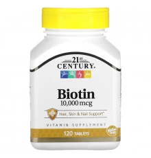 21st Century Health Care Biotin 10000 mcg 120 Tablets
