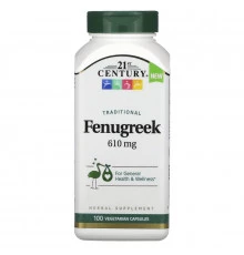 21st Century, Whole Herb Fenugreek, 610 mg, 100 Vegetarian Capsules