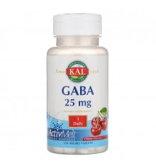 KAL, GABA, Cherry, 25 mg , 120 Micro Tablets