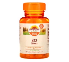 Sundown Naturals, B-12, 500 mcg, 200 Tablets