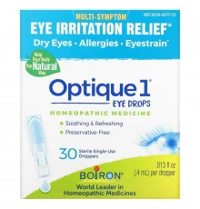 Boiron, Optique 1, средство от раздражения глаз, 30 доз, 4,5 мл каждая
