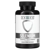 Zhou Nutrition, Селен, незаменимый микроэлемент, 200 мкг, 100 вегетарианских капсул