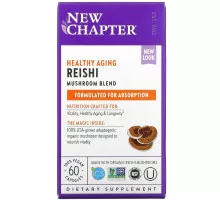 New Chapter, Organics, LifeShield, рейши, 60 вегетарианских капсул