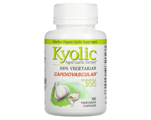 Kyolic, Экстракт выдержанного чеснока для сердечно-сосудистой системы, Формула 100, 100 капсул