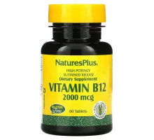 Nature's Plus, Витамин B-12, 2000 мкг, 60 таблеток