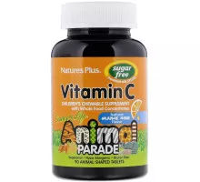 Nature's Plus, Source of Life, Animal Planet, витамин C, не содержит сахара, с ароматом апельсинового сока, 90 животных