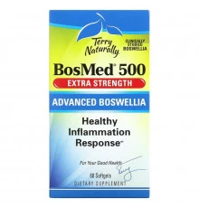 Terry Naturally, BosMed 500, Экстра сила, Улучшенная босвелия, 500 мг, 60 мягких капсул