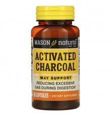 Mason Natural Активированный Растительный Уголь 60 Капсул