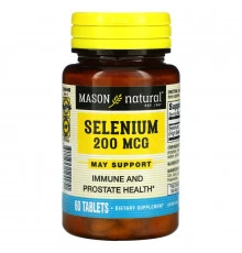 Mason Natural, Selenium, 200 mcg, 60 Tablets