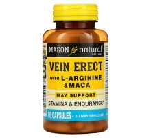 Mason Natural Vein Erect with L-Arginine and Maca 80 Capsules