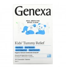 Genexa, Kid's Tummy Relief, Ages 2+, Organic Berry & Vanilla , 30 Chewable Tablets