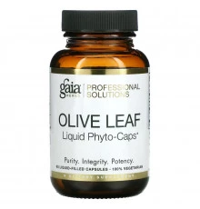 Gaia Herbs Professional Solutions, Лист оливкового дерева, 60 капсул, заполненных жидкостью