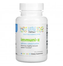 Little DaVinci, Immuni-Z, добавка для укрепления иммунитета, натуральный лимонный вкус, 60 пастилок