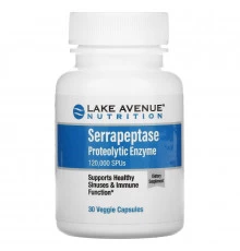 Lake Avenue Nutrition, Serrapeptase, Proteolytic Enzyme, 120,000 SPUs, 30 Veggie Capsules