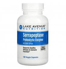 Lake Avenue Nutrition, Serrapeptase, Proteolytic Enzyme, 40,000 SPUs, 180 Veggie Capsules