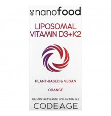 Codeage, Liposomal Vitamin D3+K2, Orange, 2 fl oz (59.2 ml)