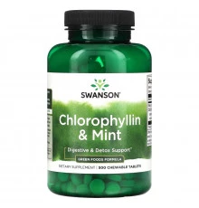 Swanson, Chlorophyllin & Mint, 500 Chewable Tablets