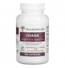 Real Mushrooms, Chaga, Digestive Health, 120 Capsule