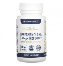 SMNutrition, Pregnenolone + Bioperine, 50 mg, 90 Capsules