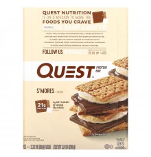 Quest Nutrition, Протеиновый батончик «Печенье с зефиром», 12 батончиков, 60 г (2,12 унции) каждый