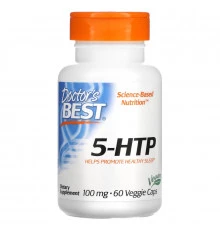 Doctor's Best, Best 5-HTP, 100 мг, 60 вегетарианских капсул