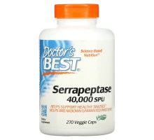 Doctor's Best Серрапептаза (Best Serrapeptase) 270 растительных капсул