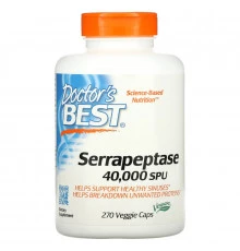 Doctor's Best Серрапептаза (Best Serrapeptase) 270 растительных капсул