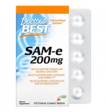 Doctor's Best SAMe 200 60 таблеток в кишечнорастворимой оболочке