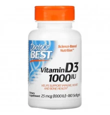 Doctor's Best Витамин D3 1000 МЕ 180 капсул