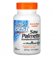 Doctor's Best Best Saw Palmetto Со пальметто Стандартизированный экстракт 320 мг 180 гелевых капсул