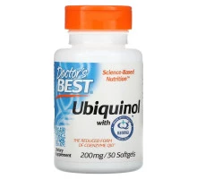 Doctor's Best, Кофермент Q восстановленный (убихинол) с добавлением Kaneka QH (Best Ubiquinol), 200 мг, 30 мягких таблеток