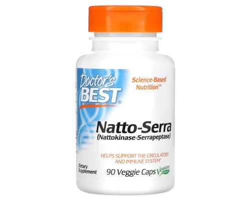 Doctor's Best Best Natto-Serra 90 вегетарианских капсул