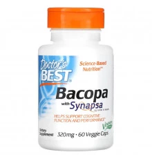 Doctor's Best, Бакопа с Синапсой, 320 мг, 60 Растительных Капсул